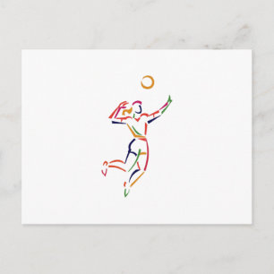 Female Volleyball Player Vykort