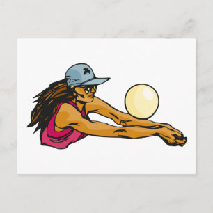 Female Volleyball Player Vykort