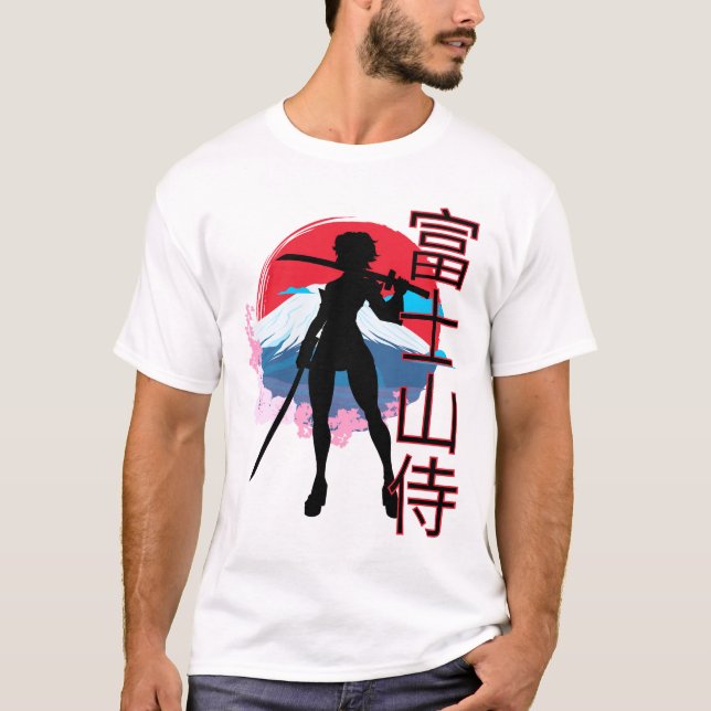 Female Warrior Mt. Fuji T Shirt (Framsida)