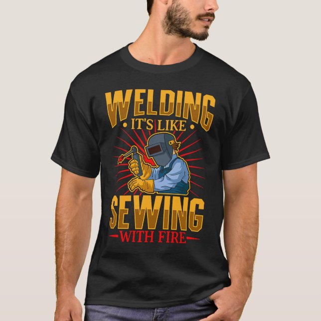 Female Welder   Welding Mechanic Forge Metalwork   T Shirt (Framsida)