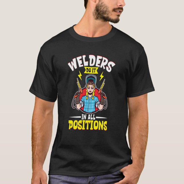Female Welder   Welding Mechanic Forge Metalwork T Shirt (Framsida)