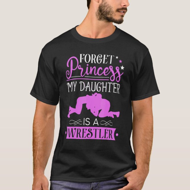 Female Wrestler Girl Wrestling Gift T Shirt (Framsida)