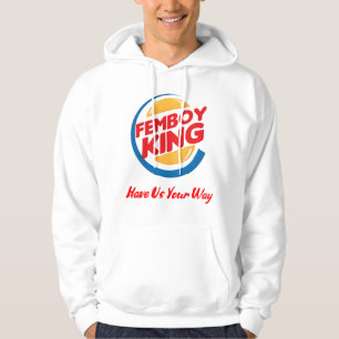 Femboy Kung 1-sidig hoodie