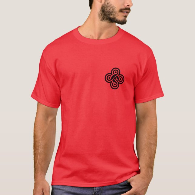Femdubbel knut en Wolf rolig rolig T Shirt (Framsida)
