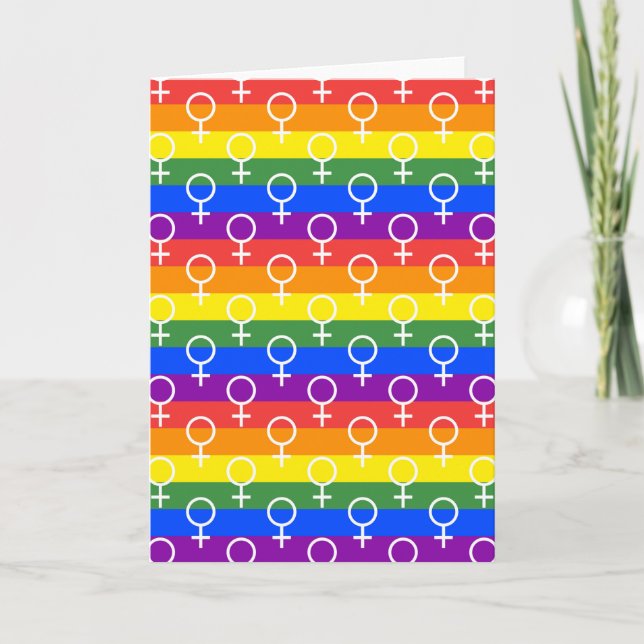 Femfaldig symbol Regbow Mönster Kort (Framsida)