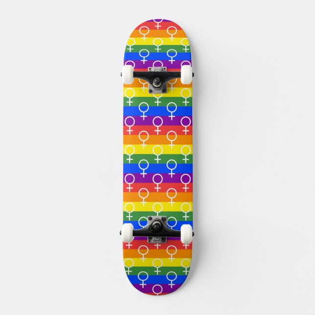 Femfaldig symbol Regbow Mönster Mini Skateboard Bräda 18,5 Cm (Framsida)