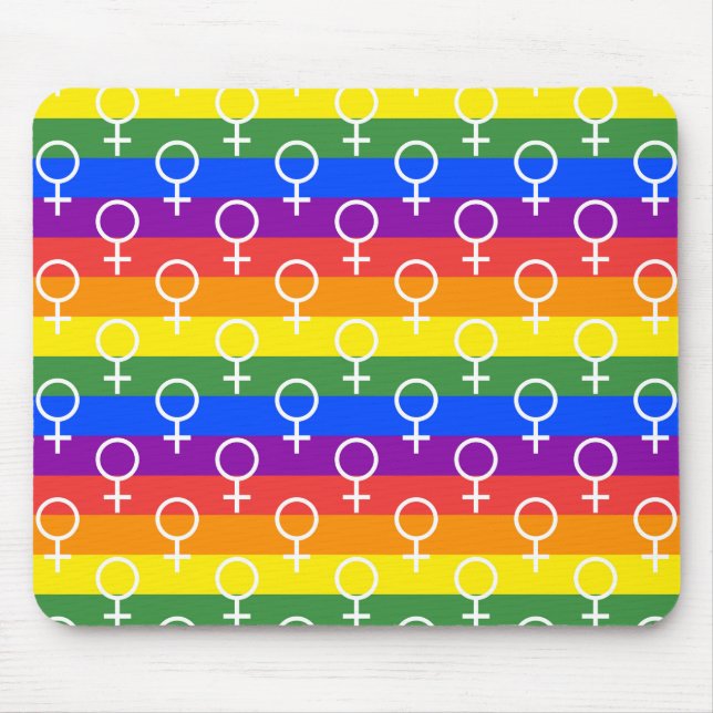 Femfaldig symbol Regbow Mönster Musmatta (Framsidan)