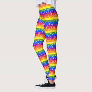 Femfaldig symbol Regnbåge Mönster Leggings