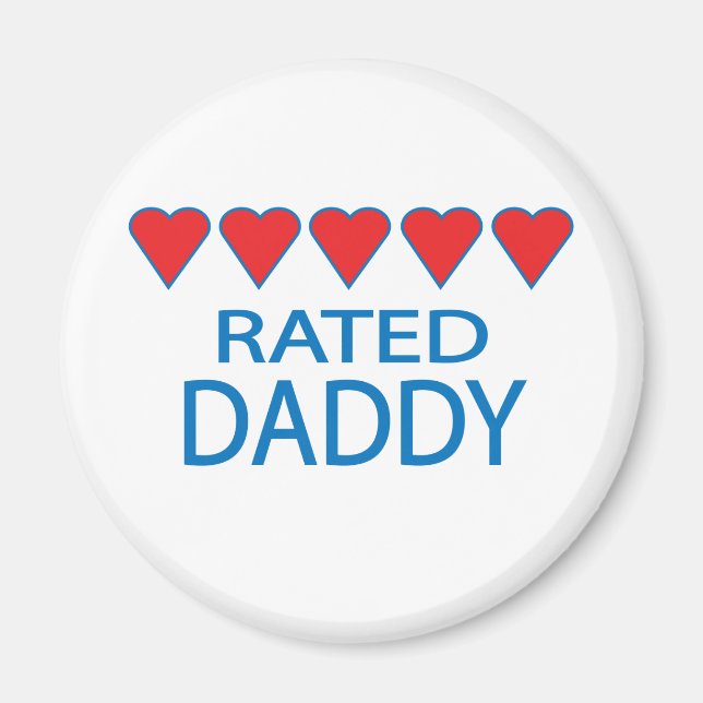 Femhjärtade Pappa Magnet (Framsidan)