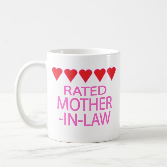 Femhjärtans Mor-in-Law Kaffemugg (Vänster)