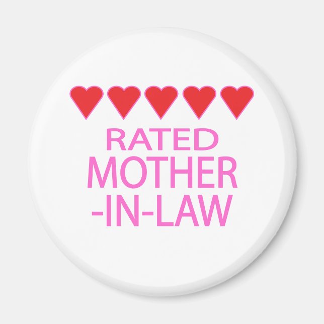 Femhjärtans Mor-in-Law Magnet (Framsidan)