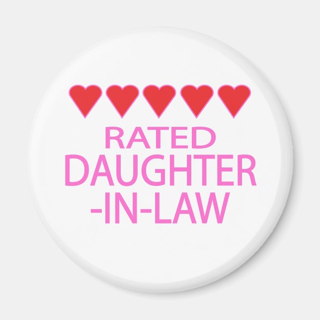 Femhjärtdotter-i-law Magnet (Framsidan)