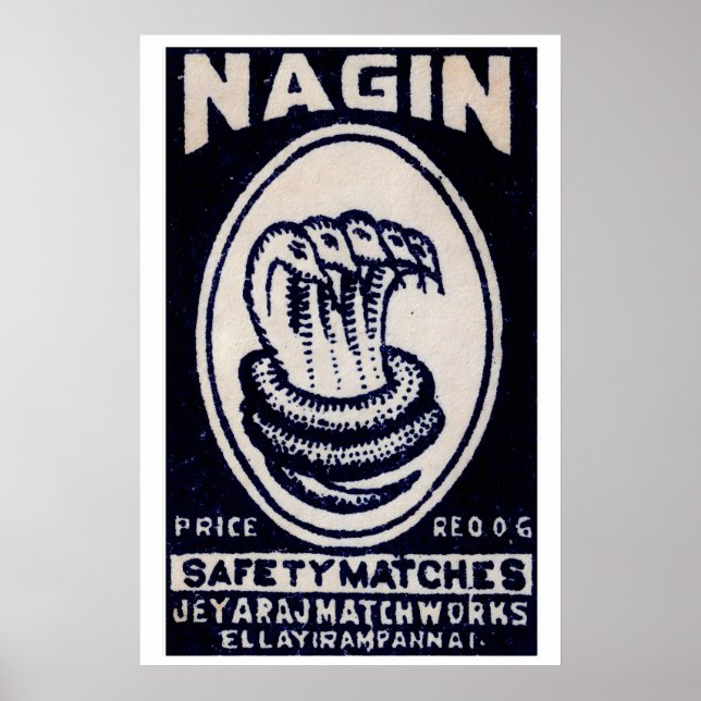 Femhövdad orm - Matchbox-utskrift - Estetisk Poster (Framsidan)