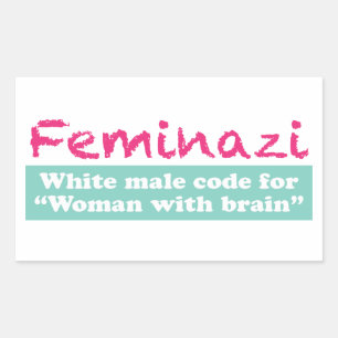 Feminazi Rektangulärt Klistermärke