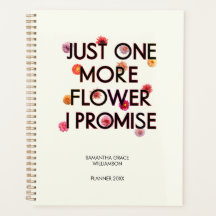Feminim typografi med blommotiv för blommälskare