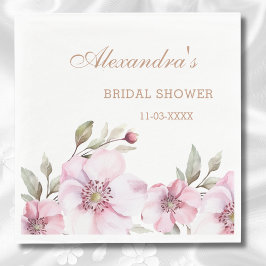 Feminin Blommigt för  Rosa Ro Möhippa Pappersservett