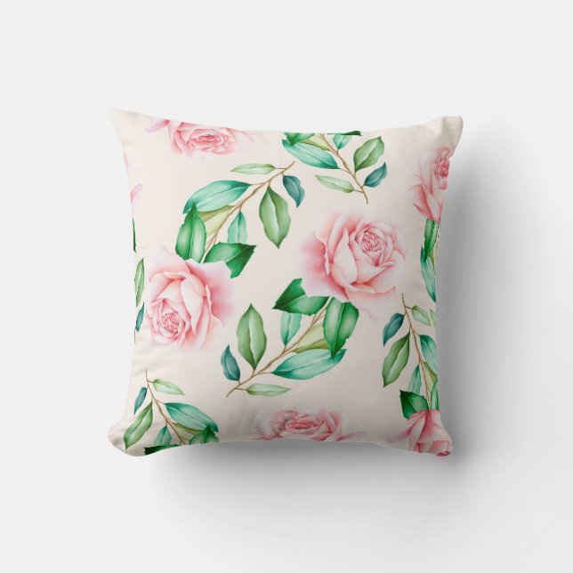 Feminin Blommigt Kudde (Framsida)