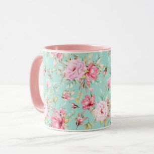 Feminin Blommönster Mugg