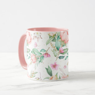 Feminin Blommönster Mugg