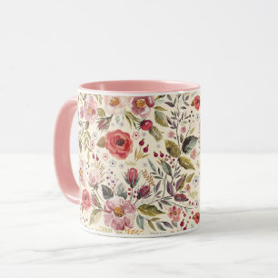 Feminin Blommönster Mugg