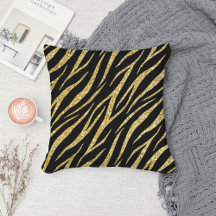 Feminin Chic Luxury Black Guld Classy Zebra tryck