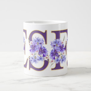 Feminin ESFJ Blommigt Brev MBTI Giant Coffee Mugg Jumbo Mugg