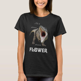 Feminin Flower Dinosaur T Shirt