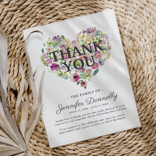 Feminin Funeral Tack Kort