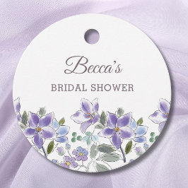 Feminin Lilac Möhippa av botanisk Blommigt Gåvor Etiketter