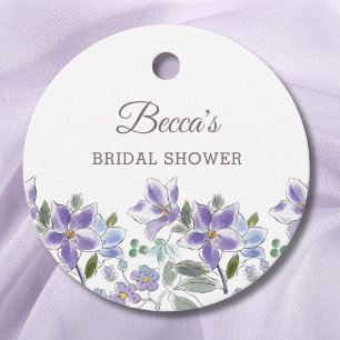 Feminin Lilac Möhippa av botanisk Blommigt Gåvor Etiketter