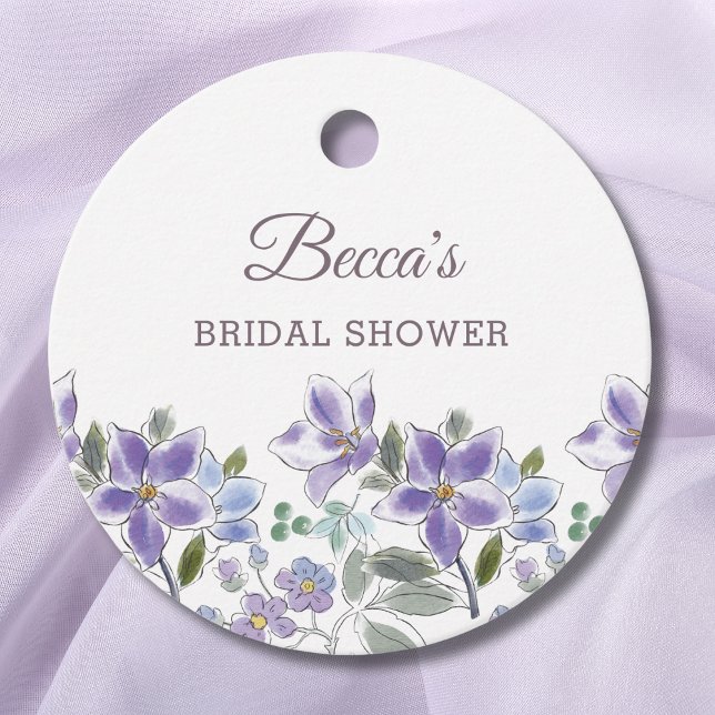 Feminin Lilac Möhippa av botanisk Blommigt Gåvor Etiketter (Skapare uppladdad)