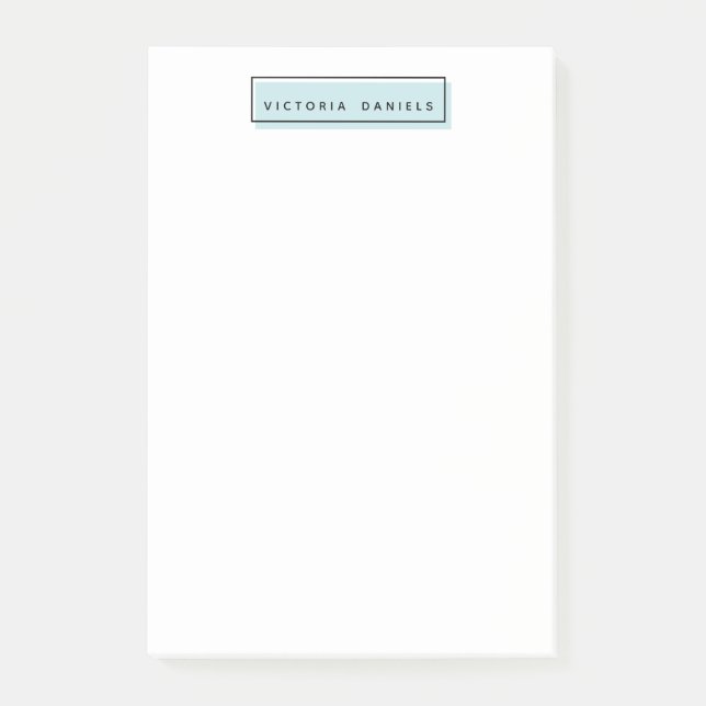 Feminin Logotyp | Blå | professionell av Personlig Post-it Block (Framsida)