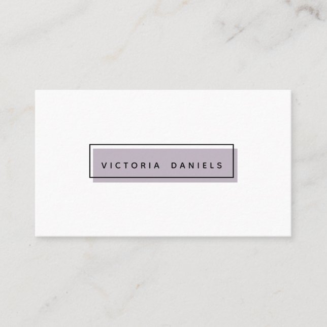 Feminin Logotyp | Lavender | Medieikoner för socia Visitkort (Framsida)