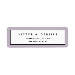 Feminin Logotyp Lavender Minimal professionell Returadress Etikett