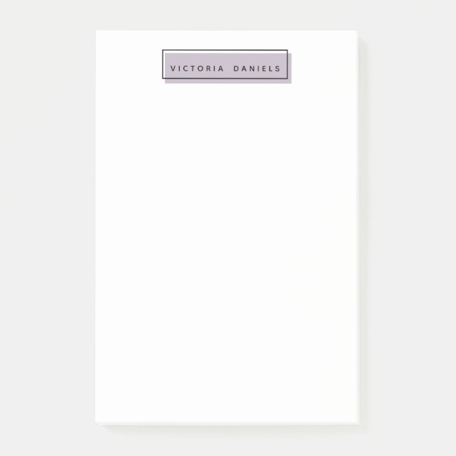 Feminin Logotyp Lavender Personlig professionell Post-it Block (Framsida)