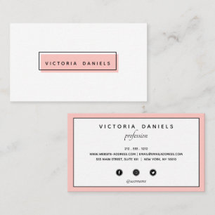 Feminin Logotyp ROSA Media i professionell soc Visitkort