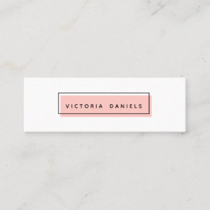 Feminin Logotyp   ROSA   Minimal professionell Mini Visitkort