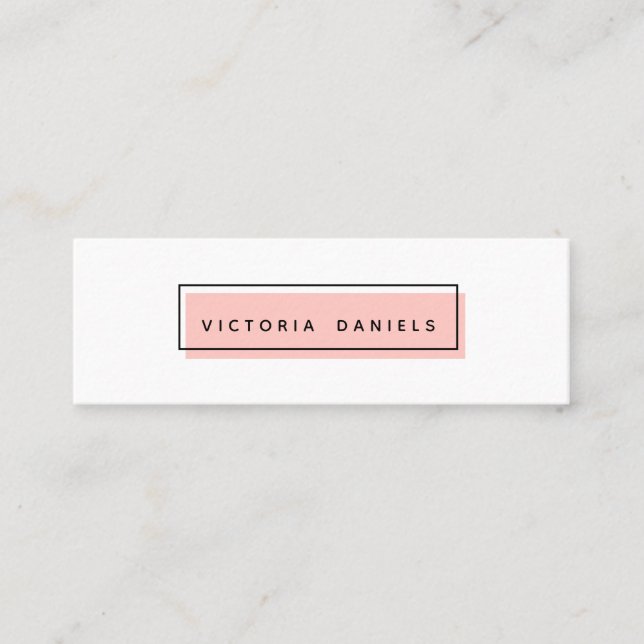 Feminin Logotyp | ROSA | Minimal professionell Mini Visitkort (Framsida)