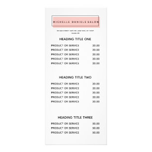 Feminin Logotyp   ROSA   pris lista över Hair Salo Reklamkort