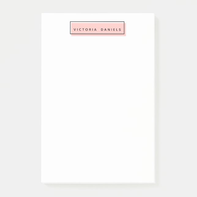 Feminin Logotyp | ROSA | professionell av Personli Post-it Block (Framsida)