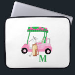 Feminin Personlig Golf Cart Laptop Fodral<br><div class="desc">En charmerande, unik golfvagn - rosa och grönt - smakfullt genomförd - redo till springa på kursen - på den här bärbara datorn fodral. —Det här är en underbar gåva till allt golf älskare - roligt/attraktiv/unik. Anpassa den med initialer/monogram. Om du har några designfrågor eller en speciell begäran, skicka ett...</div>
