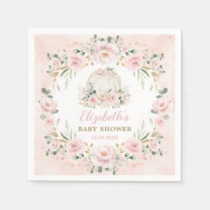 Feminin Pumpkin Rosa Ro Baby Shower Pappersservett