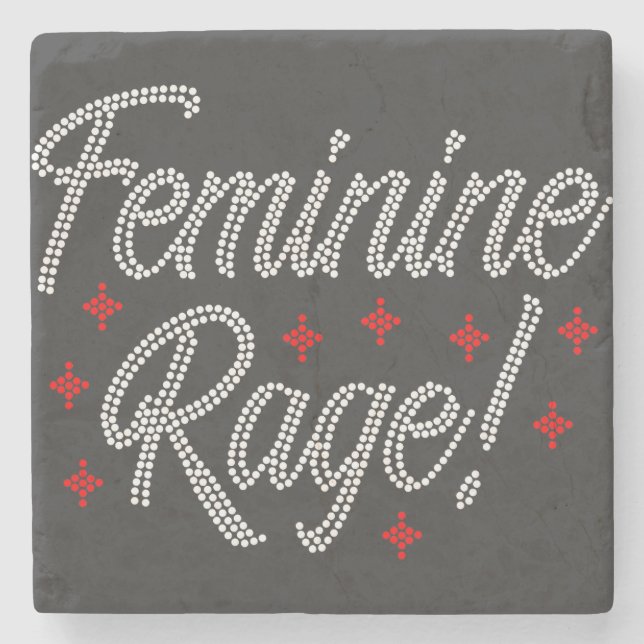 Feminin Rage Rhinestone-design Stenunderlägg (Framsidan)