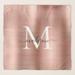 Feminin Ro Guld Brutchad Metall Girly Monogram Sjal<br><div class="desc">Feminin Ro Guld Brasch Metall Girly Monogram Scarf</div>