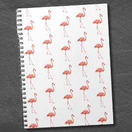 Feminin Rosa Flamingo Mönster Anteckningsbok