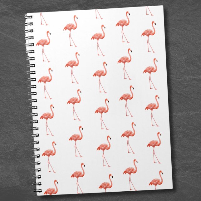 Feminin Rosa Flamingo Mönster Anteckningsbok (Feminine Pink Flamingo Pattern notebook)
