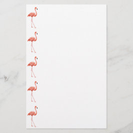 Feminin Rosa Flamingo Mönster Brevpapper