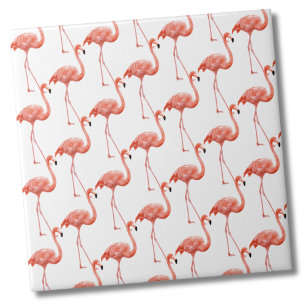 Feminin Rosa Flamingo Mönster Kakelplatta