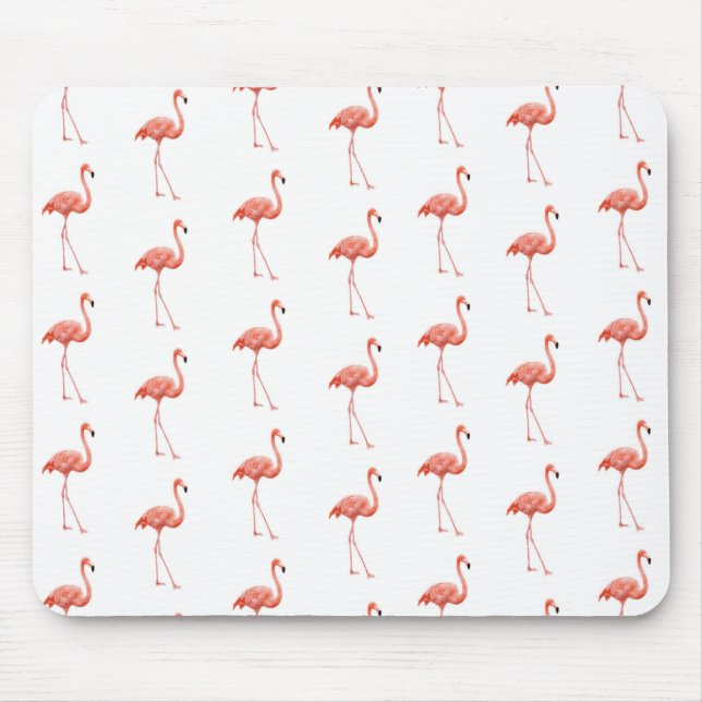Feminin Rosa Flamingo Mönster Musmatta (Framsidan)