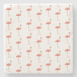 Feminin Rosa Flamingo Mönster Stenunderlägg